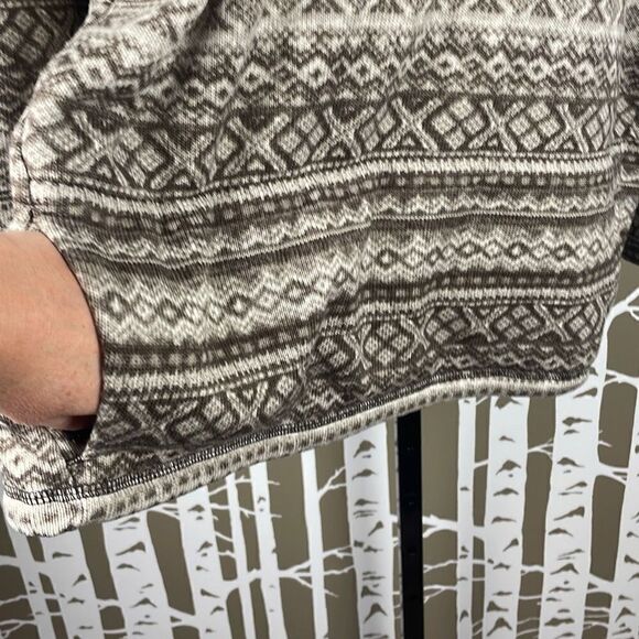 Ralph Lauren Active Printed Fleece Hooded Pullover Top 2X Brown, Tan, Cream - Picture 7 of 8